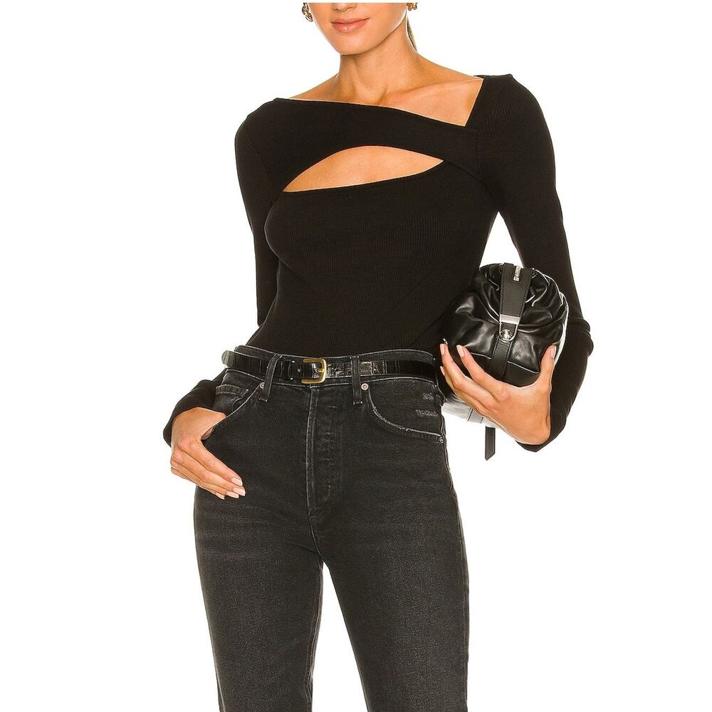 Citizens Of Humanity Cutout Black Iris Top Size M